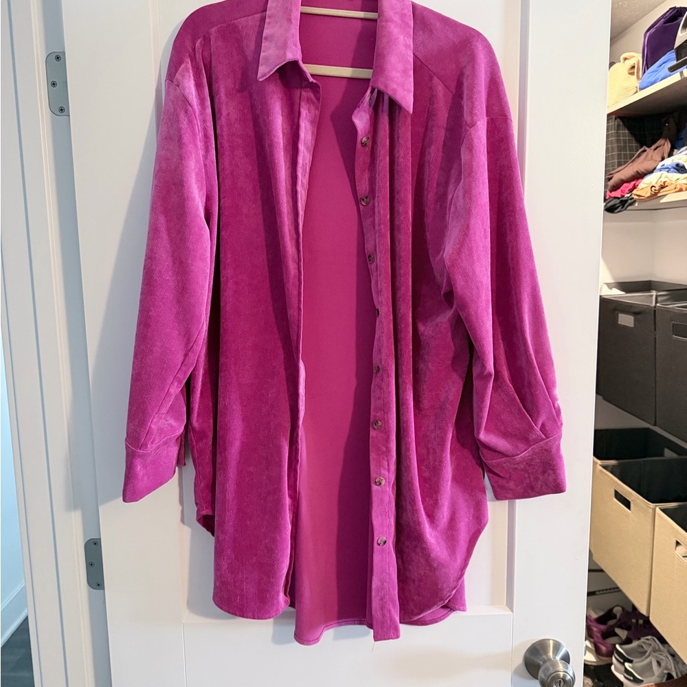 Have Women's Pink Button-Up Top